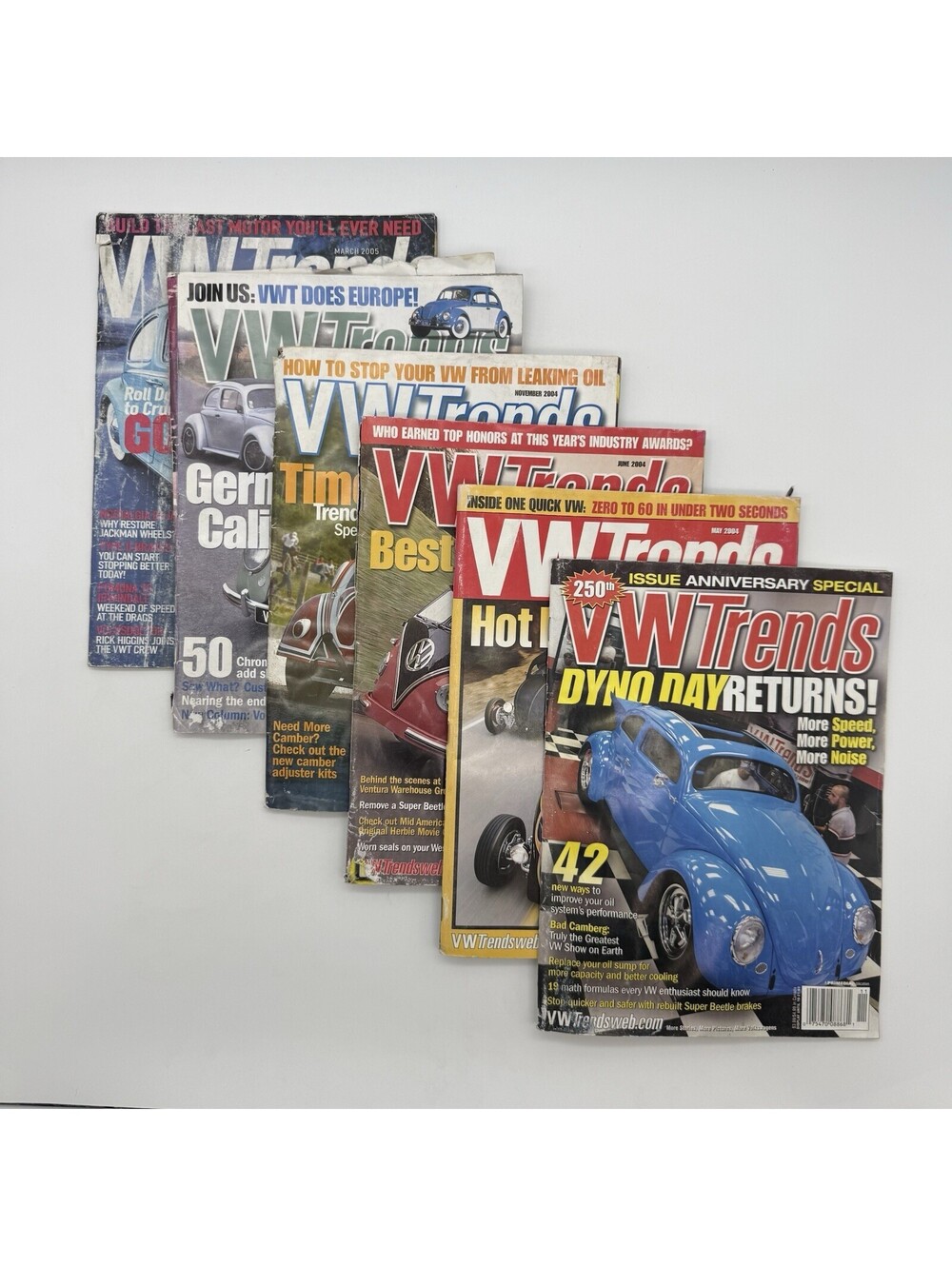 VW Trends Magazine Volkswagen Beetle Lot Of 6 Bundle 2003 2004 2005 Vintage VTG